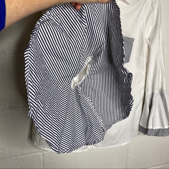 Birds of Paradis Trovata California Button Front Bell Sleeve Blouse Size Medium - Picture 4 of 8